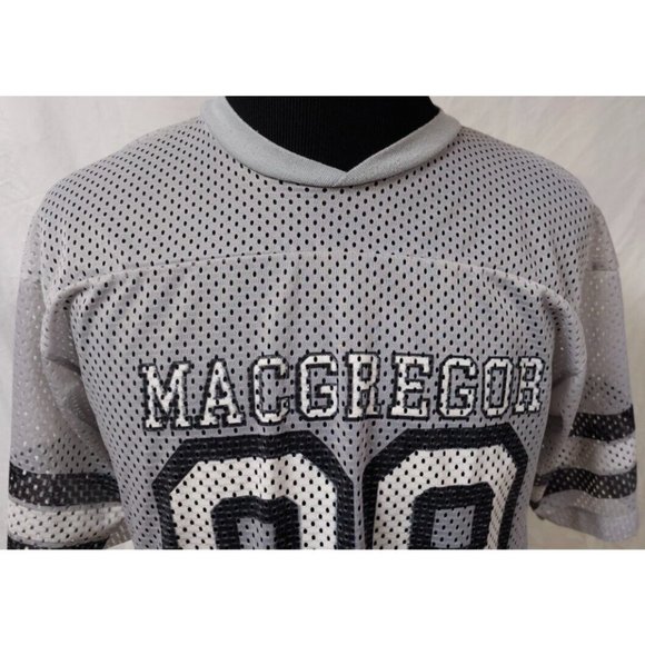 Vintage  MACGREGOR #89 Large Grey Practice Perforated Football NFL Jersey - Picture 3 of 10